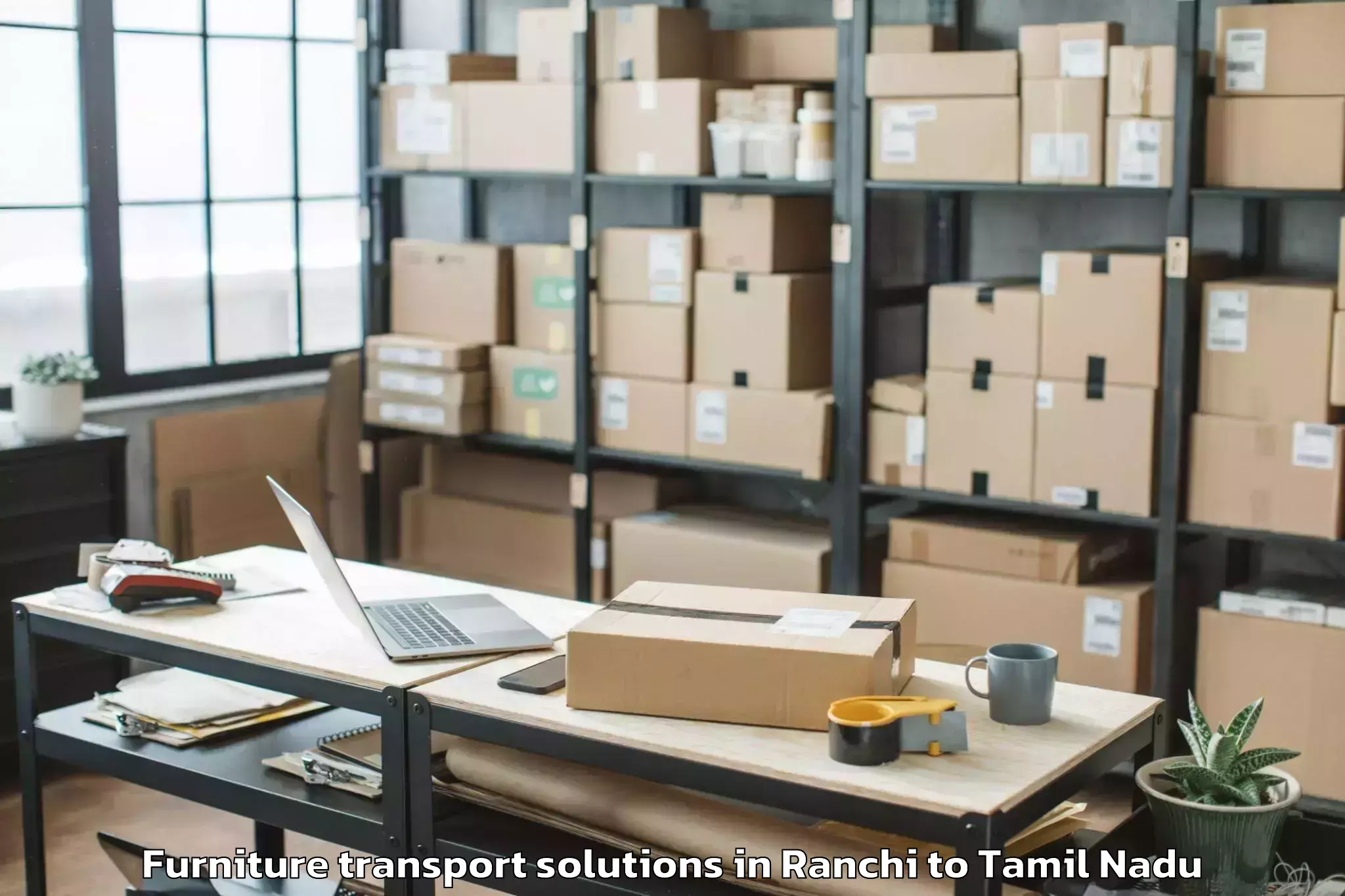 Expert Ranchi to Iluppur Furniture Transport Solutions